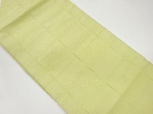 縞に幾何学模様織出し名古屋帯